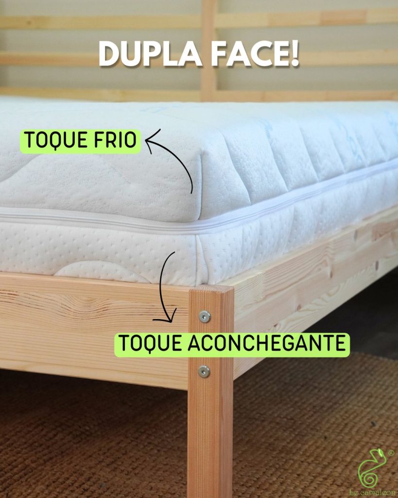 Capa Fria para colchão com fecho a toda volta e face dupla.